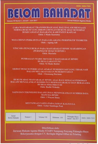 Jurnal Belom Bahadat Vol 7 No 1 2017